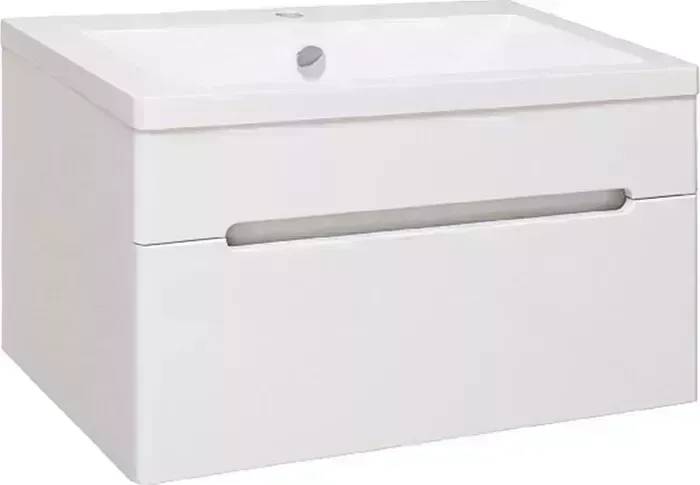 Тумба с раковиной Runo с Парма 73х45 1 ящик, подвесная, белая (00000001140, 4620750025748)
