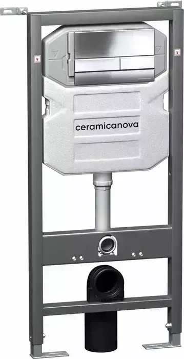 Инсталляция для унитаза Ceramica Nova Envision с кнопкой смыва Flat хром (CN1002CH)