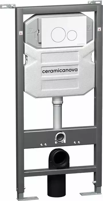 Инсталляция для унитаза Ceramica Nova Envision с кнопкой смыва Round белая (CN1001W)
