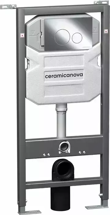 Инсталляция для унитаза Ceramica Nova Envision с кнопкой смыва Round хром (CN1001CH)