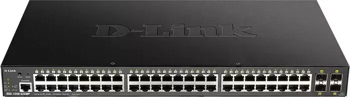 Коммутатор D-Link DGS-1250-52XMP/A1A 48G 4SFP+ 48PoE+ 370W настраеваемый