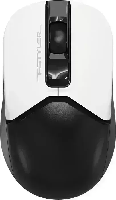 Мышь A4Tech Fstyler FB12 белый/черный оптическая (1200dpi) беспроводная BT/Radio USB (3but) (FB12 PANDA)