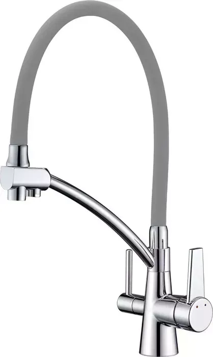 Смеситель для кухни Gappo G4398-17 с подключением фильтра, хром серый (6959477656095)
