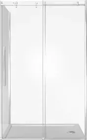 Душевой уголок Good Door Puerta WTW+SP-130-90 с поддоном, профиль хром, стекло прозрачное (ПУ00006, ПУ00010, ЛП00004)