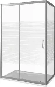 Душевой уголок Good Door Infinity WTW+SP-120-90 с поддоном, профиль хром, стекло прозрачное с рисунком (ИН00001, ИН00044, ЛП00003)