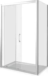 Душевой уголок Good Door Latte WTW+SP-130-90 с поддоном, профиль белый, стекло прозрачное (ЛА00010, ЛА00013, ЛП00004)