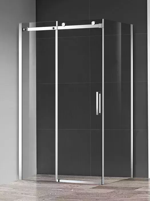 Душевая дверь AQUAme 120х195 прозрачная, хром (AQM4201F-12)