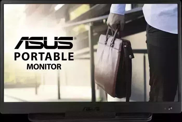 Монитор Asus 15.6" Portable MB165B черный TN 10ms 16:9 M/M матовая 500:1 220cd 90гр/65гр 1366x768 USB To (90LM0703-B01170)