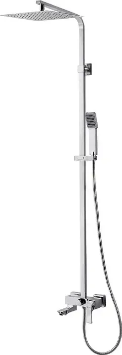 Душевая система LEMARK Unit с верхним душем и изливом, хром (LM4562C)