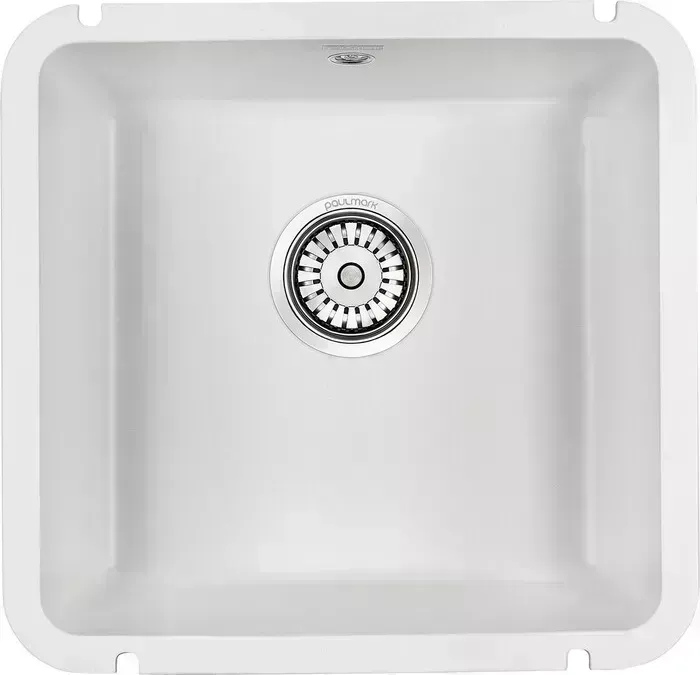 Мойка кухонная Paulmark Unter 43,5х45,5 белый (PM204543-WH)
