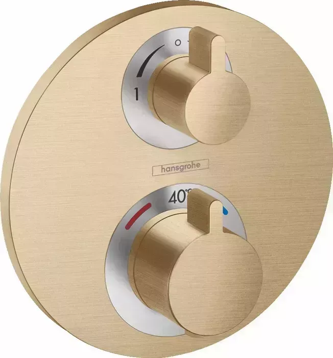Термостат для ванны Hansgrohe Ecostat S механизма 1800180, шлифованная бронза (15758140)