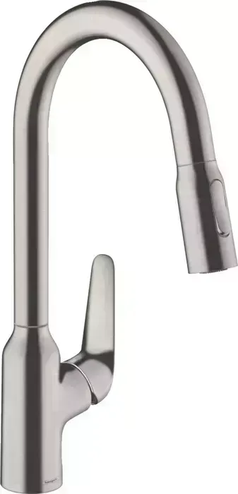 Смеситель для кухни Hansgrohe Focus с выдвижным изливом, нержавеющая сталь (71800800)