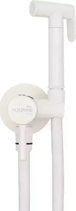Смеситель для душа AQUAme Minimal с гигиенической лейкой, белый матовый (AQM 6020MW)
