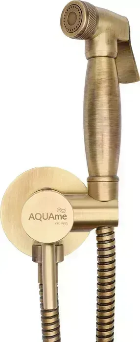 Смеситель для душа AQUAme Retro с гигиенической лейкой, бронза (AQM 6010OB)