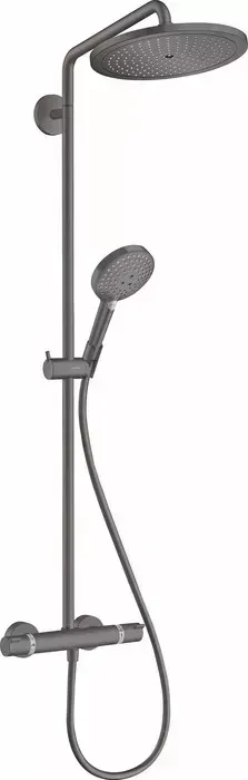 Душевая система Hansgrohe Croma Select S с термостатом, шлифованный черный хром (26890340)