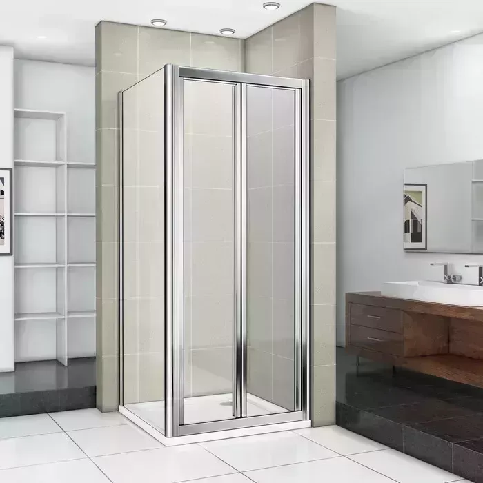 Душевой уголок Good Door Infinity SD+SP 80х90 с поддоном, прозрачный, хром