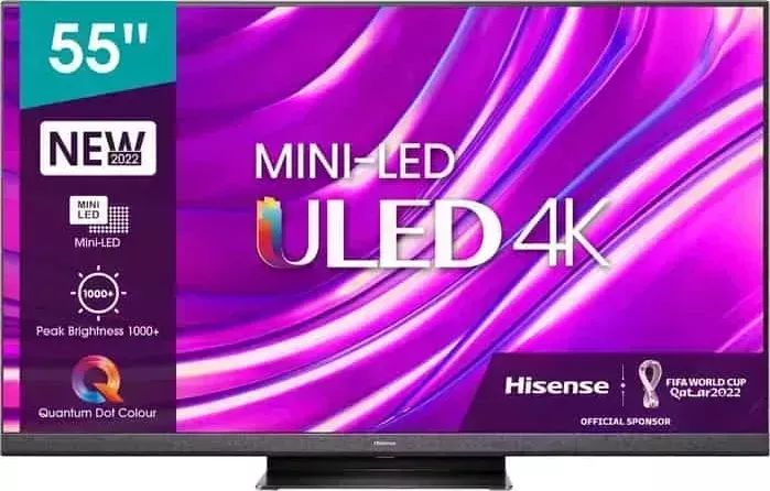 Телевизор Hisense 55U8HQ темно-серый 4K Ultra HD 120Hz DVB-T DVB-T2 DVB-C DVB-S DVB-S2 USB WiFi Smart TV