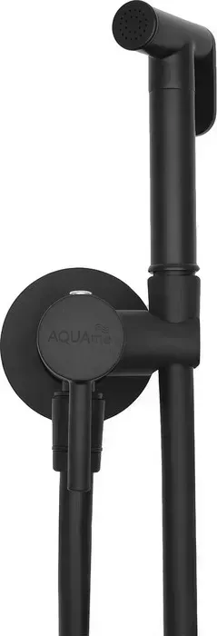 Смеситель для душа AQUAme Minimal с гигиенической лейкой, черный матовый (AQM 6020MB)