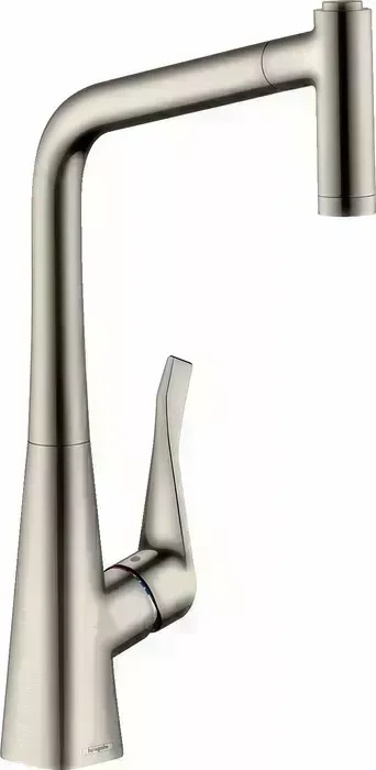 Смеситель для кухни Hansgrohe Metris M71 выдвижной излив, нержавеющая сталь (14780800)