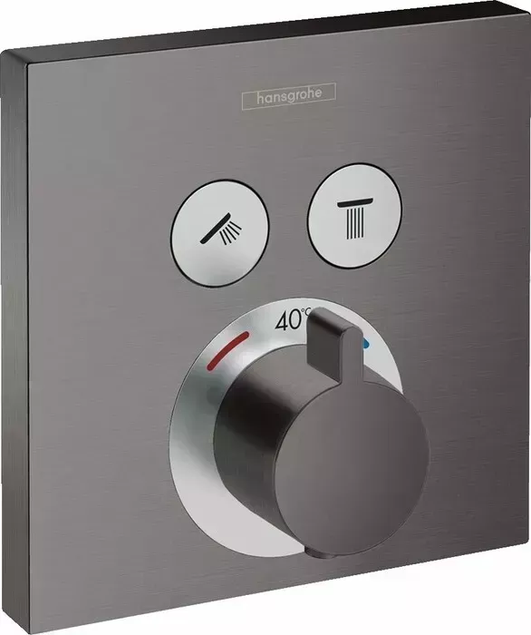 Термостат для ванны Hansgrohe ShowerSelect механизма 01800180, шлифованный черный хром (15763340)