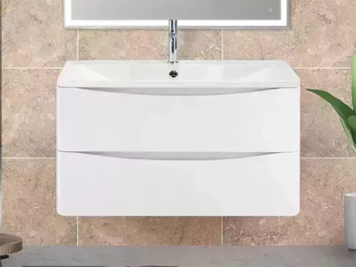 Тумба под раковину BELBANGO Acqua 120 Bianco Lucido (Acqua-1200-2C-SO-BL)