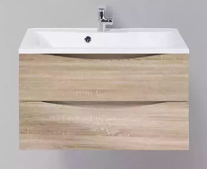 Тумба с раковиной BELBANGO с Marino-Cer 70 Rovere Bianco (MARINO-CER-700-2C-SO-WO-P, BB-0321-70-LVB)