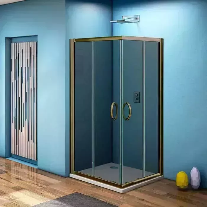 Душевой уголок Good Door Jazz CR 90x90 с поддоном, тонированный, бронза (CR-90-B-BR)