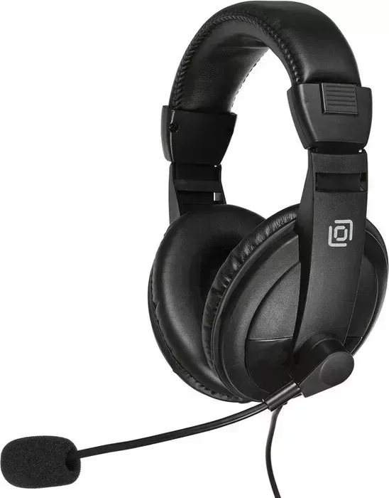 Наушники Oklick с микрофоном HS-M137V черный 1.8м мониторные оголовье (614046)