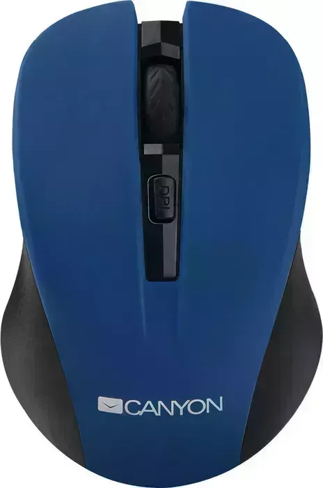 Мышь проводная Canyon CNE-CMSW1BL , цвет - синий, бес 2.4 Гц, DPI 800/1000/1200 DPI, 3 кнопки и колесо прокрутки, про (CNE-CMSW1BL)