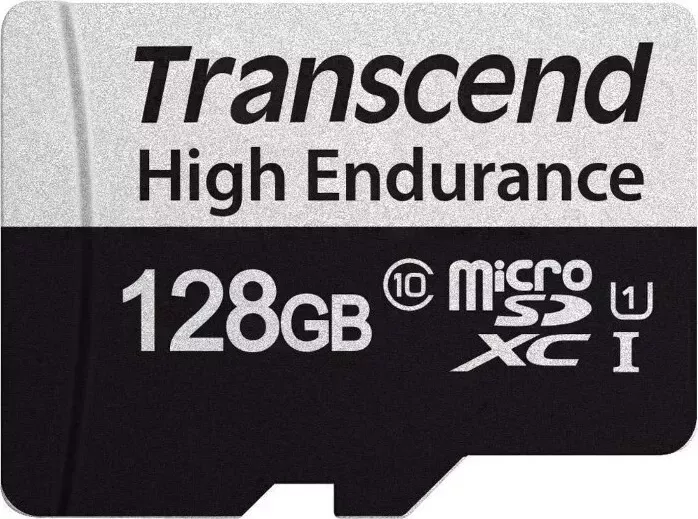 Карта памяти Transcend 128GB microSD w/ adapter U1, High Endurance (TS128GUSD350V)
