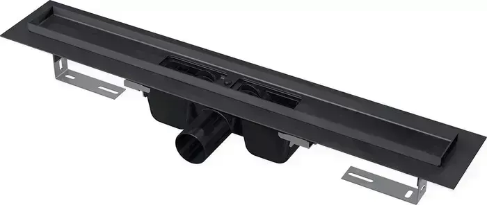 Душевой лоток AlcaPlast для перфорированной решетки, черный матовый (APZ1BLACK-750)