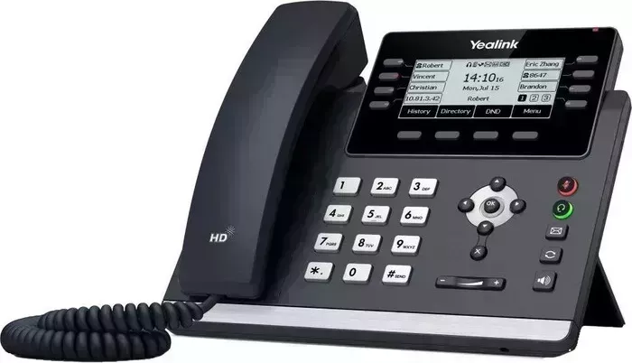 VoIP-телефон Yealink SIP-T43U, 12 аккаунтов, 2 порта USB, BLF, PoE, GigE, без БП (SIP-T43U)