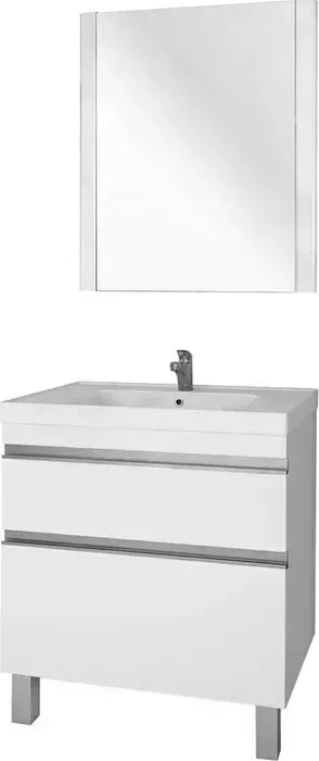 Мебель для ванной Dreja Grace Plus 70 с ящиками, белый глянец