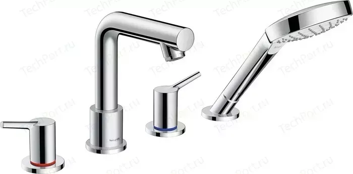 Смеситель на борт ванны Hansgrohe Talis S с механизмом, хром (72418000, 13444180)