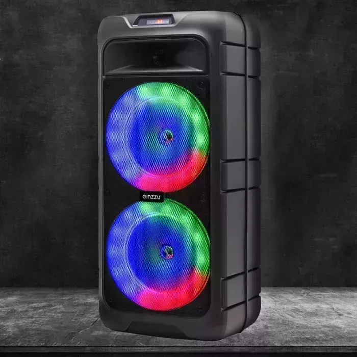 Портативная колонка Ginzzu GM-230, TWS/BT/USB/TF/FM/ ДУ