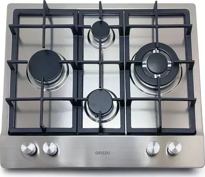 Панель варочная газовая Ginzzu HCG-423 Варочная , сталь 4 конф