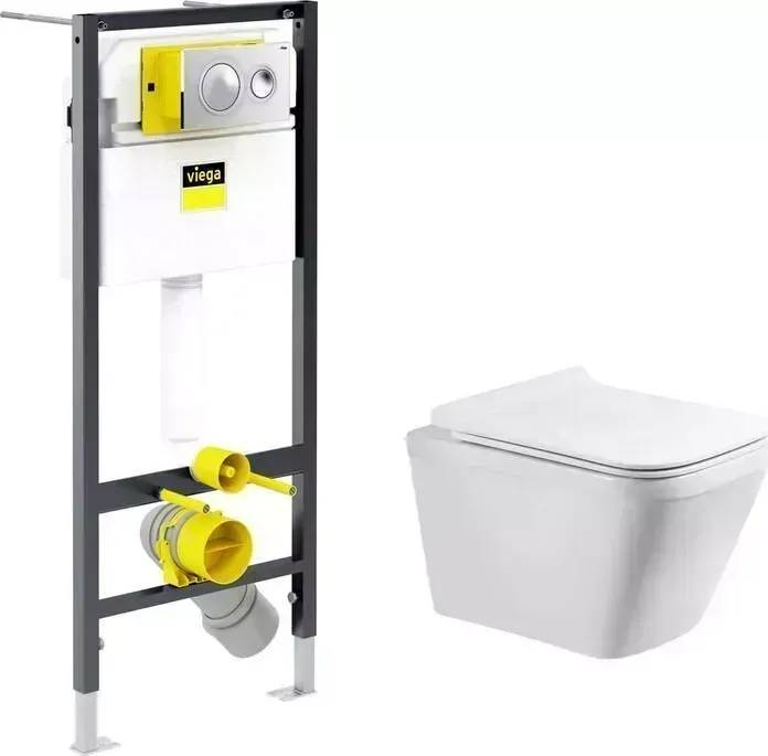 Комплект унитаза с инсталляцией BELBANGO Dory с и сиденьем микролифт (BB522ACHR, BB132SC, 792855)