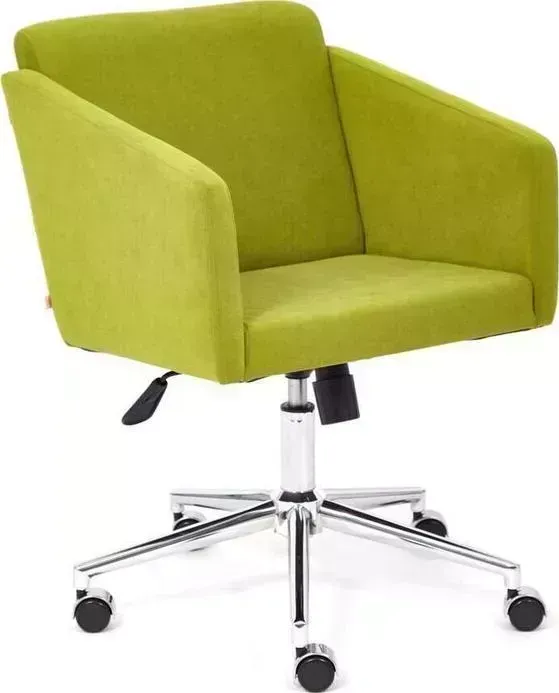 Кресло офисное TetChair MILAN хром флок , олива, 23