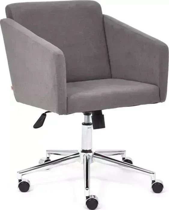 Кресло офисное TetChair MILAN хром флок , серый, 29