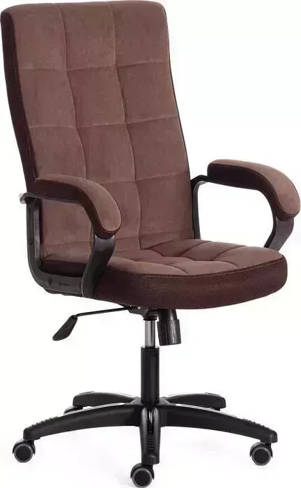 Кресло офисное TetChair TRENDY (22) флок/ткань, коричневый, 6/TW-24