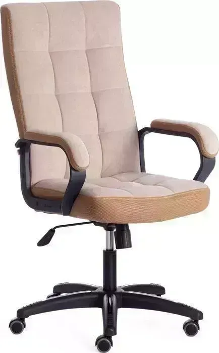 Кресло офисное TetChair TRENDY (22) флок/ткань, бежевый/бронза, 7/TW-21