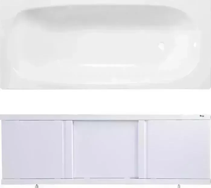 Стальная ванна ВИЗ Reimar 170x70 с экраном Emmy Элис и ножками, белая орхидея