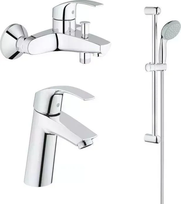 Комплект смесителей Grohe Eurosmart хром StarLight (124458)