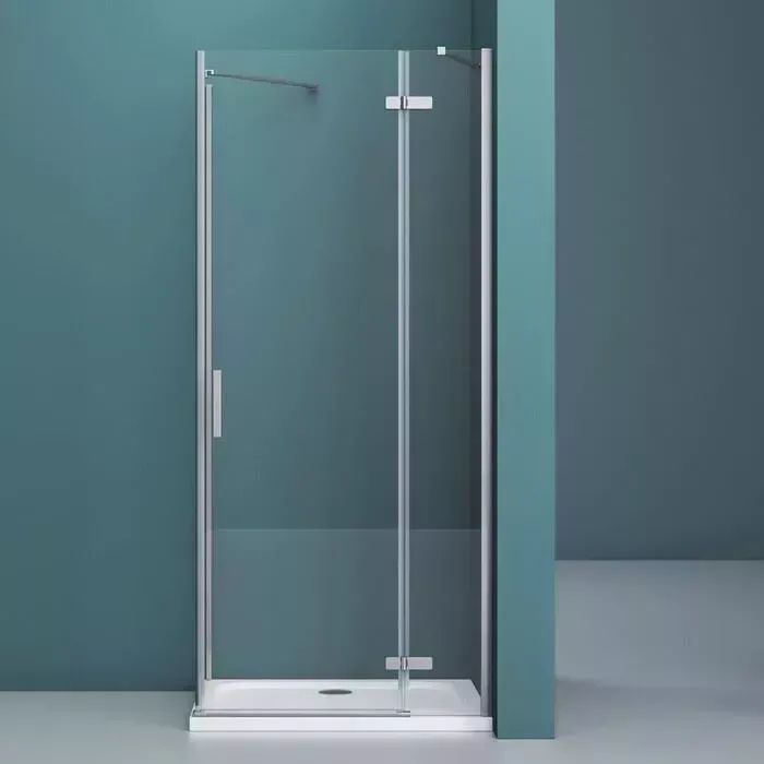 Дверное полотно BELBANGO Kraft R 80х195 правая, прозрачное, хром (KRAFT-60/20-C-Cr-R)