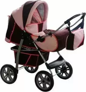 Коляска MARIMEX Sport (розовый) имитация надувных колес