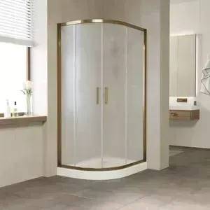 Душевой уголок Vegas Glass ZS-F 100*80 05 10 профиль бронза, стекло сатин