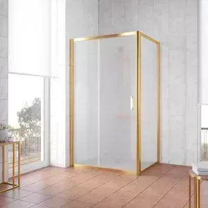 Душевой уголок Vegas Glass ZP+ZPV 150*100 09 10 профиль золото, стекло сатин