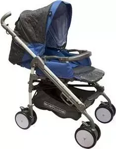 Коляска трость Babylux - Carita (синий) восьмиколесная 205S