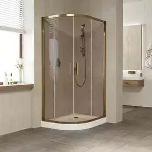 Душевой уголок Vegas Glass ZS-F 100*90 05 05 профиль бронза, стекло бронза