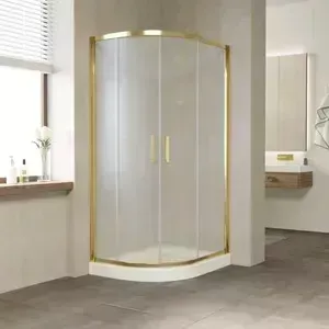 Душевой уголок Vegas Glass ZS-F 90*80 09 10 профиль золото, стекло сатин